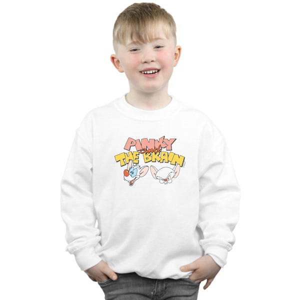 Animaniacs Boys Pinky And The Brain Heads Sweatshirt 5-6 år White 5-6 Years