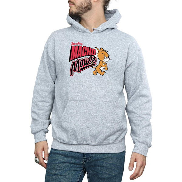 Tom And Jerry Macho Mouse Hoodie M Sports Grey för män Sports Grey M