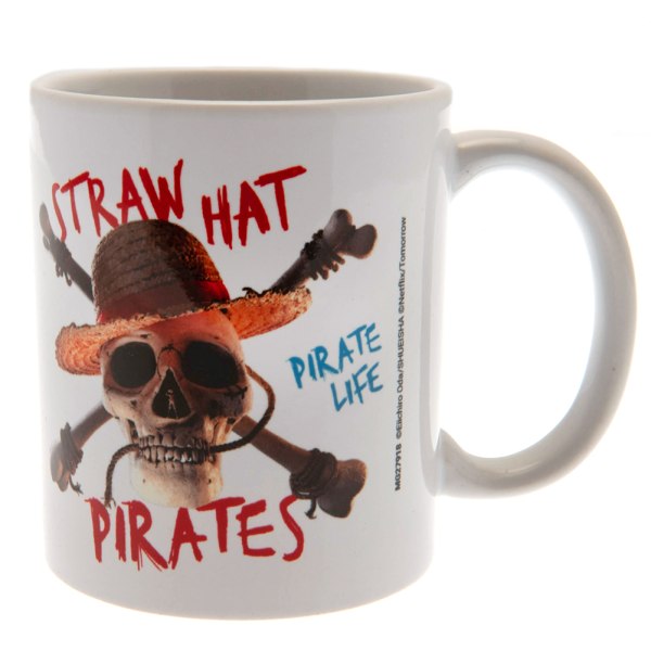 One Piece Straw Hat Pirates Mug One Size Vit/Röd/Brun White/Red/Brown One Size
