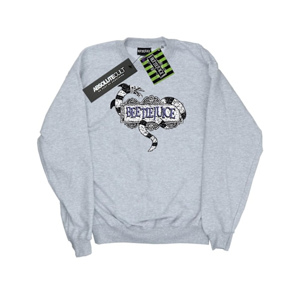 Beetlejuice Sandworm Logo Sweatshirt M Sports Grey för män Sports Grey M