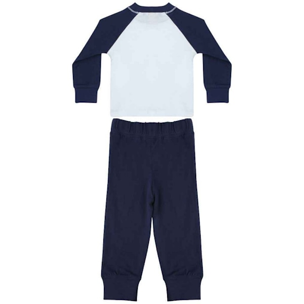 Larkwood Barnkläder/Barn Lång Pyjamas Set 24-36 Månader Marinblå/Vit Navy/White 24-36 Months