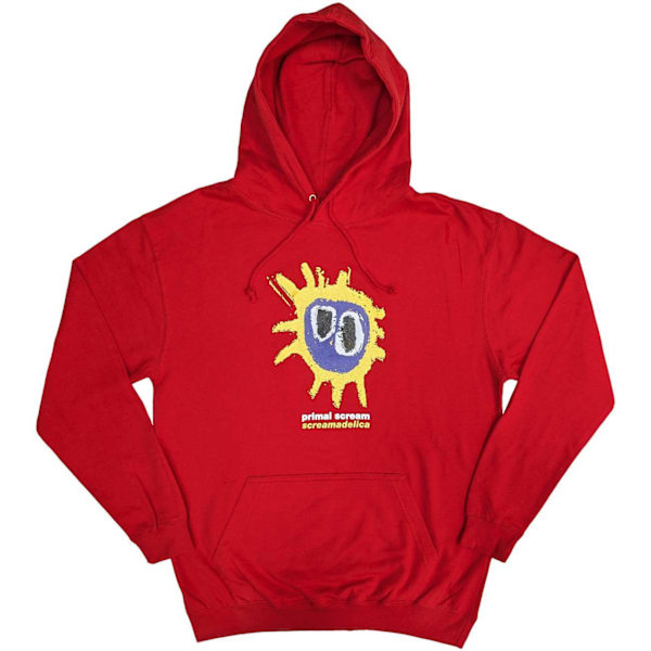 Primal Scream Unisex Adult Screamadelica Pullover Hoodie S Röd Red S