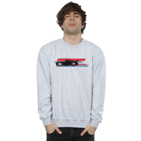 Disney Cars Jackson Storm Stripes Sweatshirt 3XL Sports Gr Sports Grey 3XL