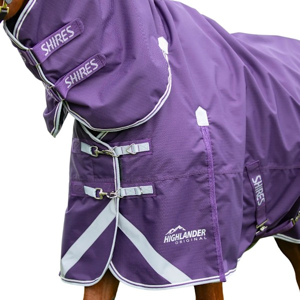 Shires Highlander Original 100 Combo Neck Hästtäcke Utedäck 7´ Plum 7´ 3