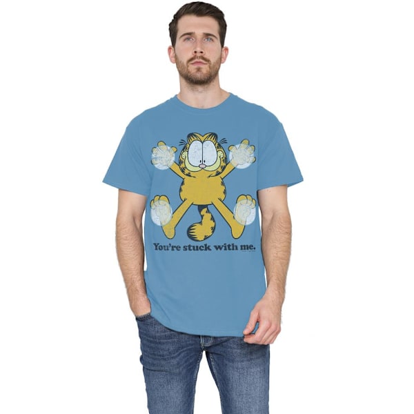 Garfield Herr T-shirt Fast XXL Carolina Blå Carolina Blue XXL