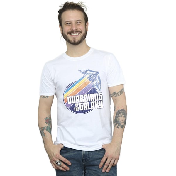 Guardians Of The Galaxy Badge Rocket T-shirt för män 4XL Vit White 4XL