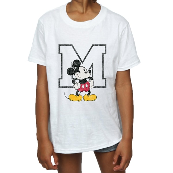 Disney Girls Mickey Mouse Classic M Bomull T-shirt 12-13 år White 12-13 Years