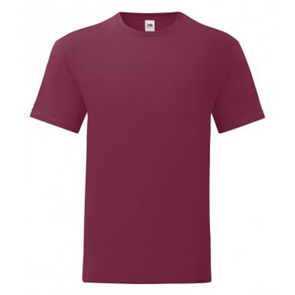 Fruit Of The Loom Iconic T-shirt för män (5-pack) 3XL Bourgogne Burgundy 3XL