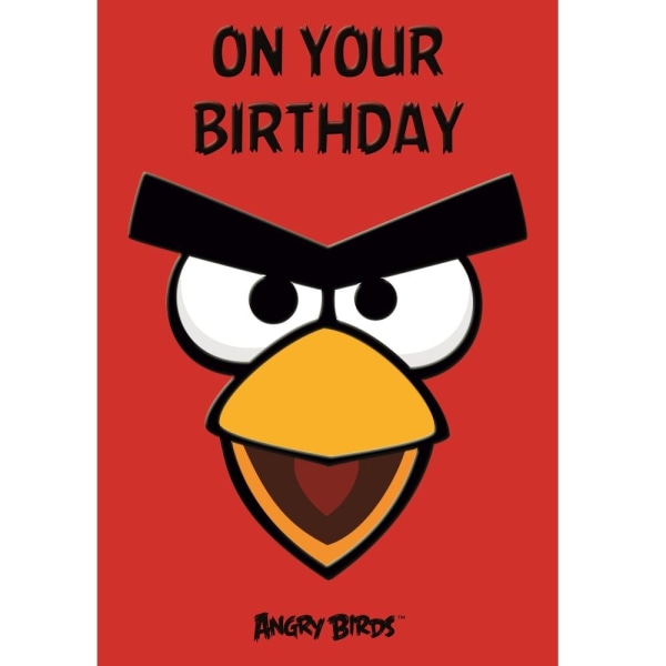 Angry Birds Terence Födelsedagskort En one size Röd Red One Size
