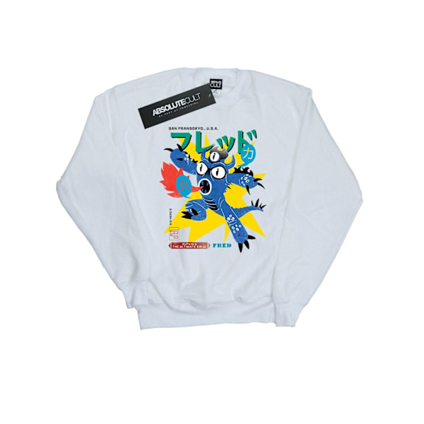 Disney Dam/Kvinnor Big Hero 6 Fred Ultimate Kaiju Sweatshirt White M