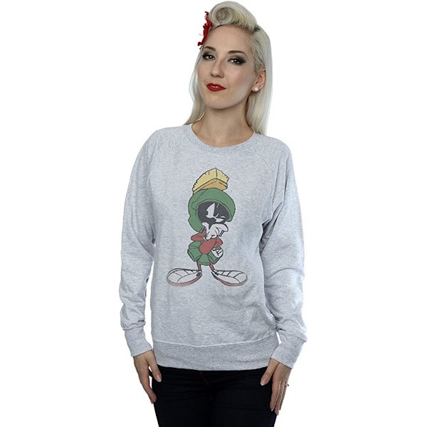 Looney Tunes Dam/Damer Marvin The Martian Pose Heather Swea Grey XXL