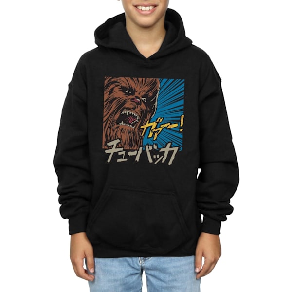Star Wars Pojkar Chewbacca Roar Pop Art Hoodie 7-8 År Svart Black 7-8 Years