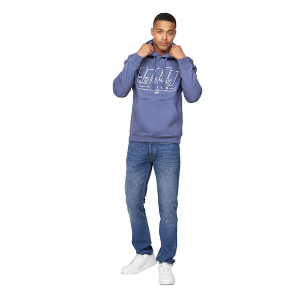 Crosshatch Herr Maxima Hoodie L Denim Blå Denim Blue L