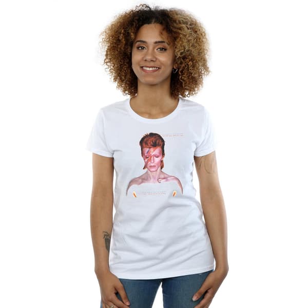 David Bowie Dam/Dam Aladdin Sane Version T-shirt i bomull L White L