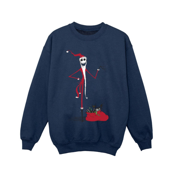 The Nightmare Before Christmas Flickor Julpresenter Sweatshirt Navy Blue 7-8 Years