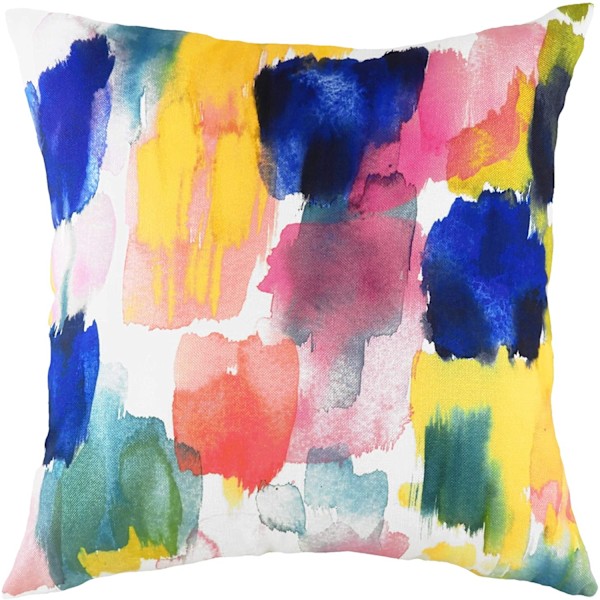 Evans Lichfield Aquarelle Kuddfodral med Penseldrag, One Size M Multicoloured One Size