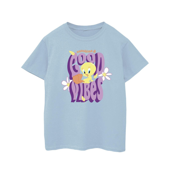 Looney Tunes Girls Tweeday Sunshine & Good Vibes Bomull T-shirt Baby Blue 7-8 Years