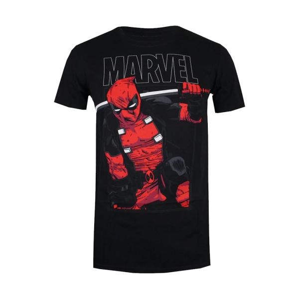 Deadpool Mens Sword T-Shirt XXL Svart/Röd Black/Red XXL
