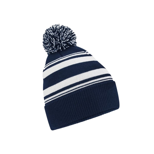 Beechfield Unisex Vuxen Fan Randig Mössa En one size fransk Marinblå French Navy/White One Size