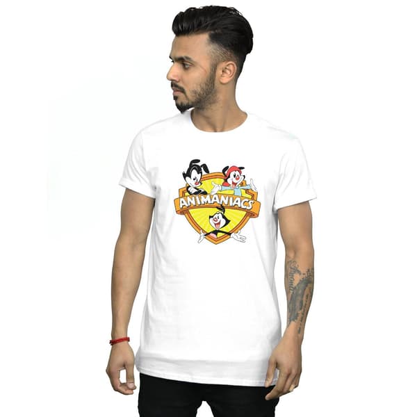 Animaniacs Herr Logotyp Vapen T-Shirt S Vit White S