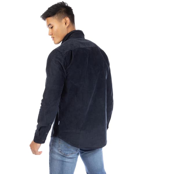 Peter Werth Herr Corduroy Regular Skjorta S Marinblå Navy S