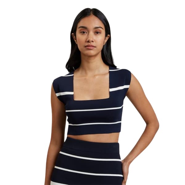 Ted Baker Dam/Dam Stickad Topp 14 UK Marinblå Navy 14 UK