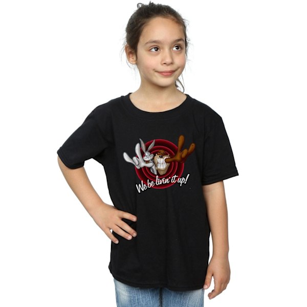 Looney Tunes Girls Livin´ It Up Bomull T-shirt 12-13 År Svart Black 12-13 Years