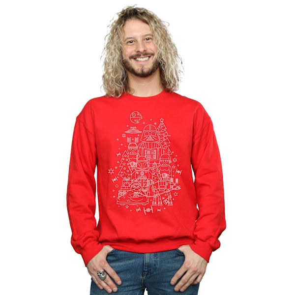 Star Wars Herr Empire Jultröja 4XL Röd Red 4XL
