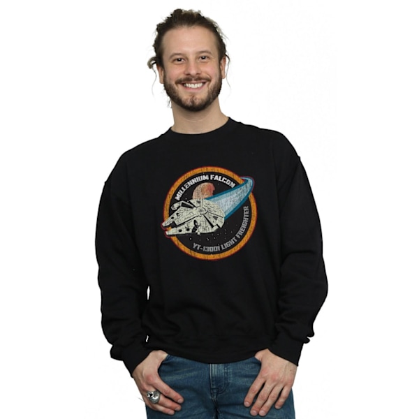 Star Wars Herr Millennium Falcon Badge Sweatshirt 5XL Svart Black 5XL