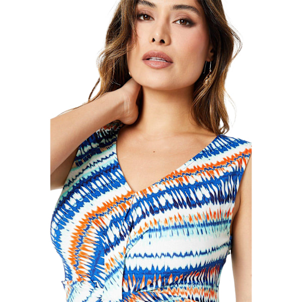 Debenhams Dam/Kvinnor Abstrakt Jersey Vriden Knut Framklänning Multicoloured 10 UK