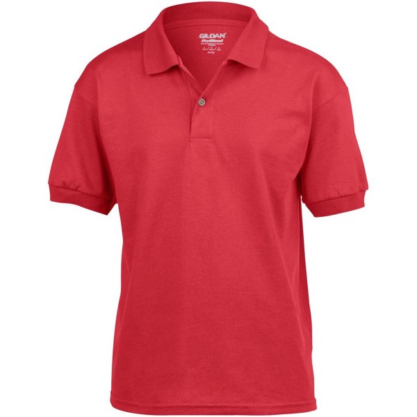 Gildan DryBlend Unisex Jersey Poloskjorta för Barn (2-pack) Red XL