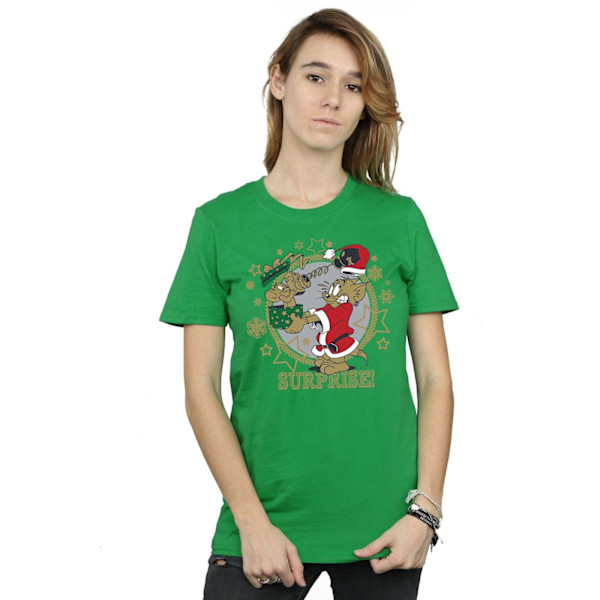 Tom And Jerry Dam/Damer Julöverraskning Bomull Pojkvän Irish Green M