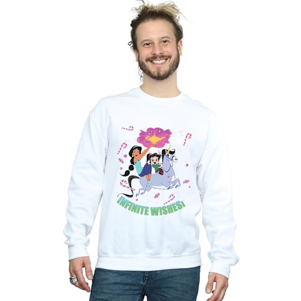 Disney Herr Wreck It Ralph Jasmine Och Vanellope Sweatshirt L W White L