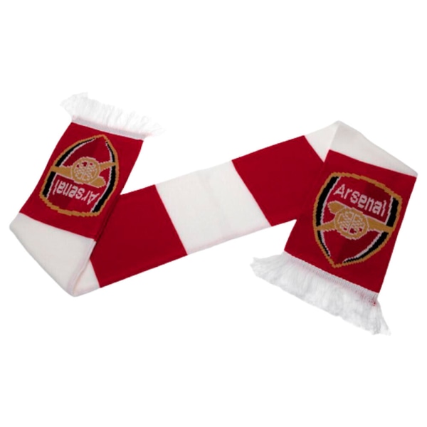 Arsenal FC Bar Scar Stickad Jacquard Winter Scarf One Size Röd/ Red/White One Size