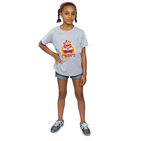 Disney Girls Inside Out Fired Up Bomull T-shirt 9-11 år Spor Sports Grey 9-11 Years