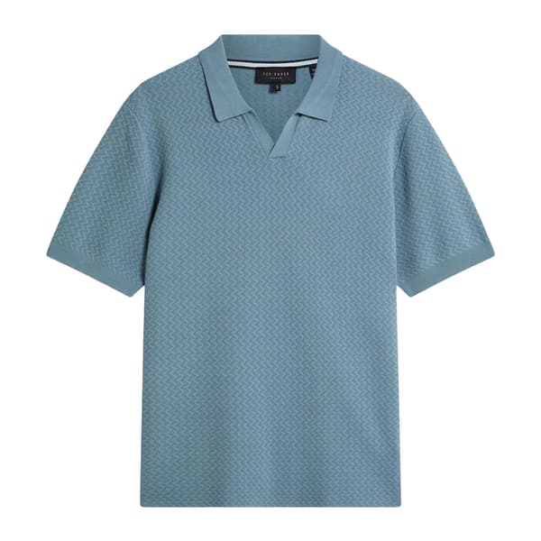 Ted Baker Herr Zig Zag Stickad Pikétröja S Blå Blue S