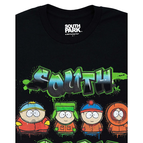 South Park Graffiti T-shirt för män XL Svart Black XL