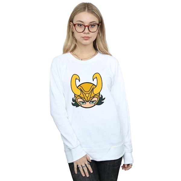 Marvel Dam/Damer Loki Close Up Sweatshirt M Vit White M