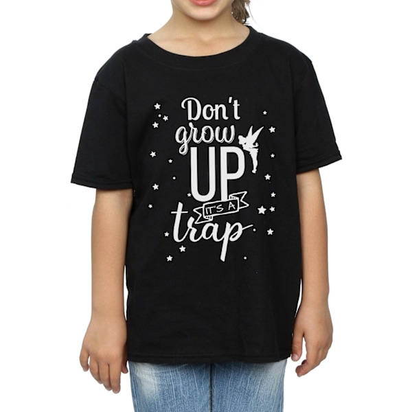 Disney Girls Tinker Bell Don´t Grow Up Bomull T-shirt 12-13 År Black 12-13 Years