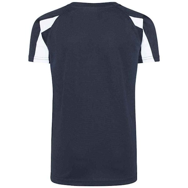 AWDis Cool Barn/Barn Kontrast Fukttransporterande T-shirt 5-6 French Navy/Arctic White 5-6 Years