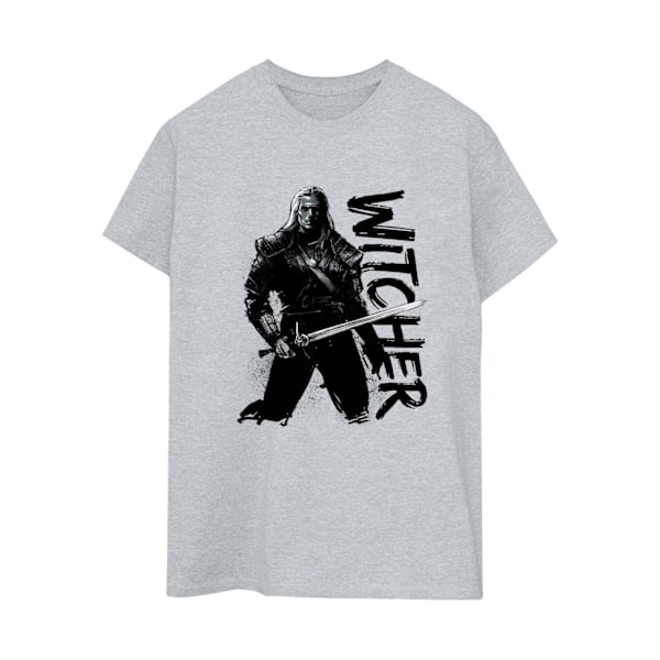 Netflix Dam/Damer The Witcher Skiss Geralt Bomull Pojkvän Sports Grey 3XL