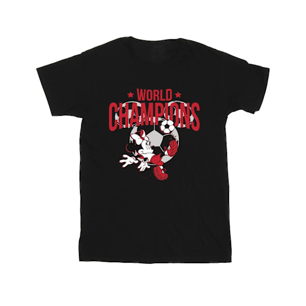 Disney Girls Minnie Mouse World Champions Bomull T-shirt 5-6 år Black 5-6 Years