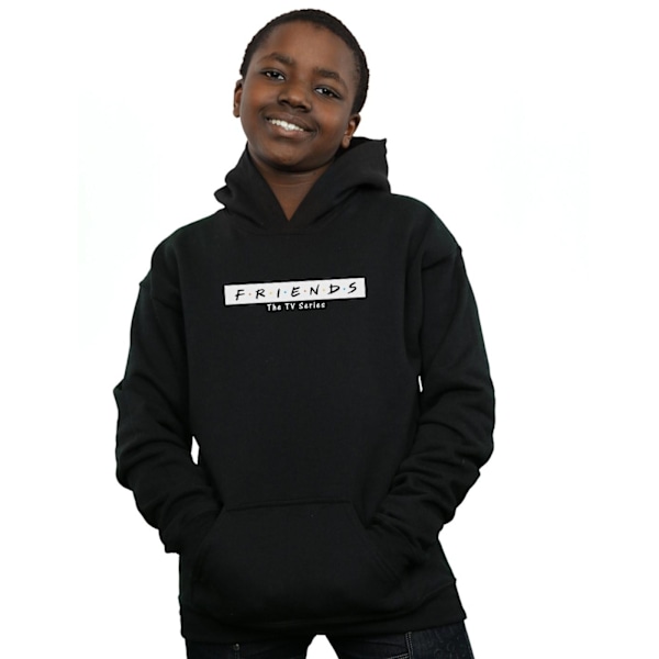 Friends Boys Logo Block Hoodie 9-11 år Svart Black 9-11 Years