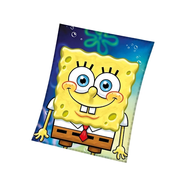 SpongeBob SquarePants Fleece Ansiktsfilt En Storlek Gul/Blå Yellow/Blue One Size