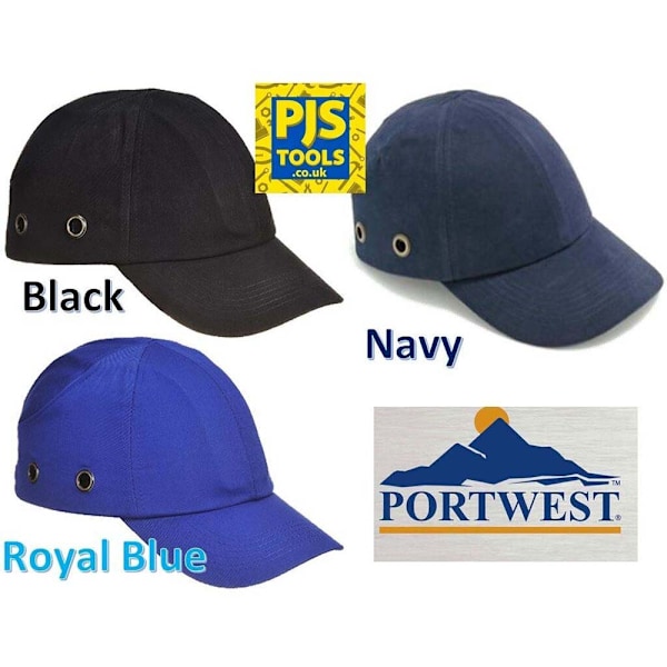Portwest Safety Bump Baseball Cap (2-pack) One size Navy Navy One size