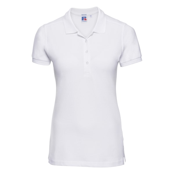 Russell Dam/Dam Stretch Kortärmad Polotröja XS Vit White XS
