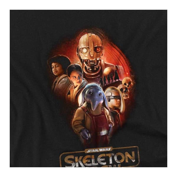 Star Wars: Skeleton Crew Barn/Barn Skeleton Group Sweatshirt Black 7-8 Years
