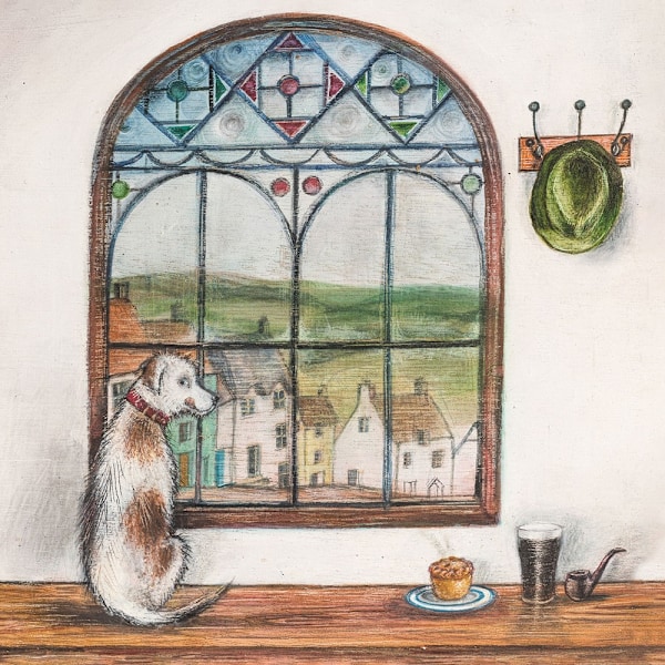 Joe Ramm Pie And Pint Print 40cm x 40cm Off White Off White 40cm x 40cm