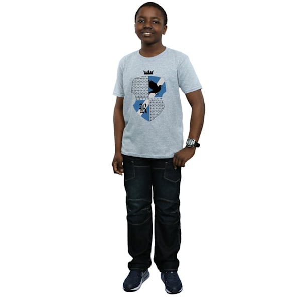 Harry Potter Pojkar Ravenclaw Sköld T-shirt 9-11 År Sports Grå Sports Grey 9-11 Years