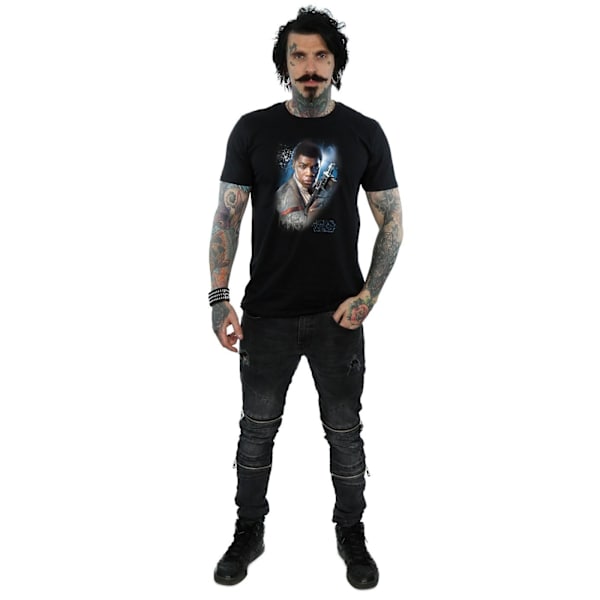 Star Wars Herr The Last Jedi Finn Borstad T-shirt 3XL Svart Black 3XL